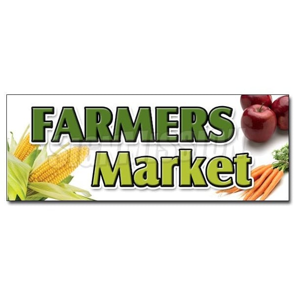 Signmission FARMERS MARKET DECAL sticker produce fruit vegetables fresh tomatoes, D-48 Farmers Market D-48 Farmers Market - main